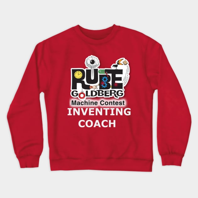 RGMC-Inventing Coach - white letters Crewneck Sweatshirt by Makersville-Long Beach